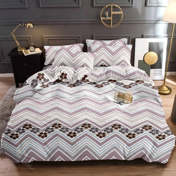 MORADO 190 GSM Flannel Super Soft Warm Double Bed Quilt Cover/Duvet Cover/Rajai Cover/Blanket Cover for Winters with Zipper -90x100 Inches, White & Pink - 90x100 Inches, White & Pink