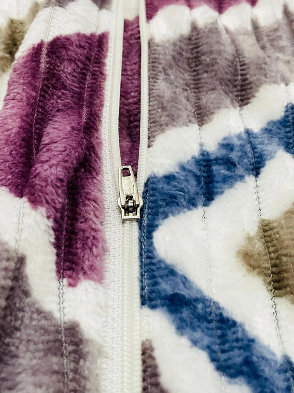 MORADO 190 GSM Flannel Super Soft Warm Double Bed Quilt Cover/Duvet Cover/Rajai Cover/Blanket Cover for Winters with Zipper -90x100 Inches, White & Pink - 90x100 Inches, White & Pink