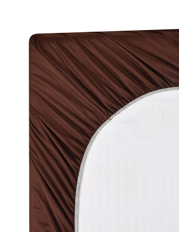 MORADO Water Resistant Terry Cotton Queen/King Size Elastic Fitted Mattress Protector (60x78x12 inches - Fits Up to 12 inches Mattress), Brown - 60x78x12 Inches, Brown