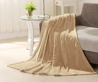 MORADO 190 GSM Flannel Super Soft Warm Double Blanket for Winters - 90x90 Inches, Camel - 90x90 Inches, Camel