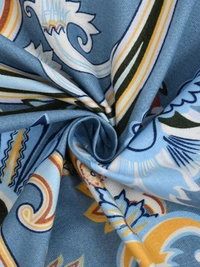 MORADO Glace Cotton 5 Pcs Quilted Bedding Set | Double Bed Size Bedsheet With 2 Pillow Covers And 2 Filled Cushions (90x100 Inches - Blue) - 90x100 Inches, Blue