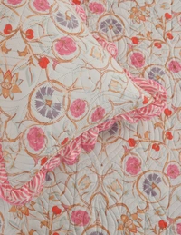 MORADO Glace Cotton Luxury Ultrasonic Printed Lightweight All Season Bedspreads/Quilted Bed Cover With 2 King Size Pillow Covers - (90x100 inches - Off White ) - 90x100 Inches, off white