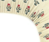 MORADO Premium Glace Cotton Elastic Fitted Double Bedsheet with 2 King Size Pillow Covers (72x78x8 Inches) - 72x78x8 Inches, Offwhite