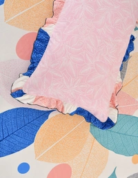 MORADO Glace Cotton King Size Bedsheet with 2 Pillow Covers with Frill (108x108, Inches) - 108x108 Inches, Mutlicolor