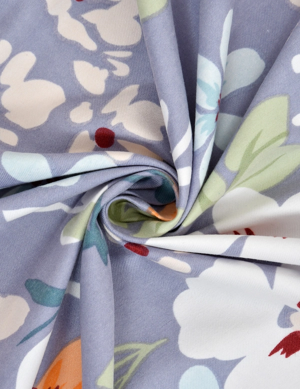 MORADO Glace Cotton King Size Bedsheet with 2 Pillow Covers with Frill (108x108, Inches) - 108x108 Inches, Grey