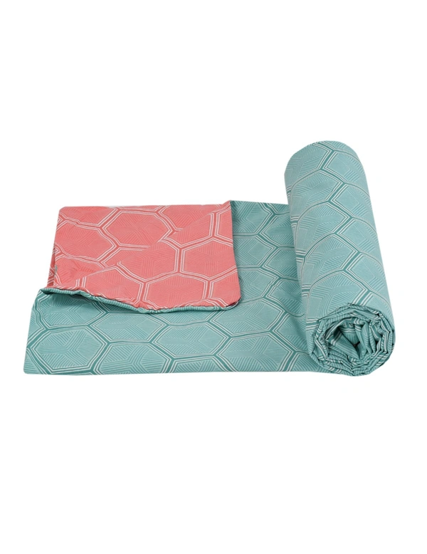 MORADO Glace Cotton 210 TC Double Bed Size Reversible Duvet Cover/Quilt Cover/Rajai Cover/Blanket Cover with Zipper (90x100 Inches, Carrot Green) - 90x100 Inches, Carrot Green