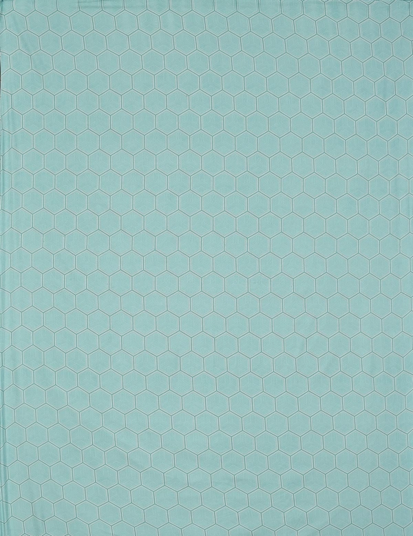 MORADO Glace Cotton Double Duvet Cover/Rajai Cover/Blanket Cover with Zipper (90x100 Inches, Green Hexagon) - 90x100 Inches, Green