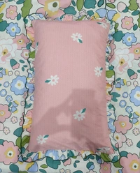 MORADO Glace Cotton 5 Pcs Frill Bedding Set | Double Bed Size Bedsheet with 2 Pillow Covers and 2 Filled Cushions (108x108 Inches - Pink) - 108x108 Inches, Pink