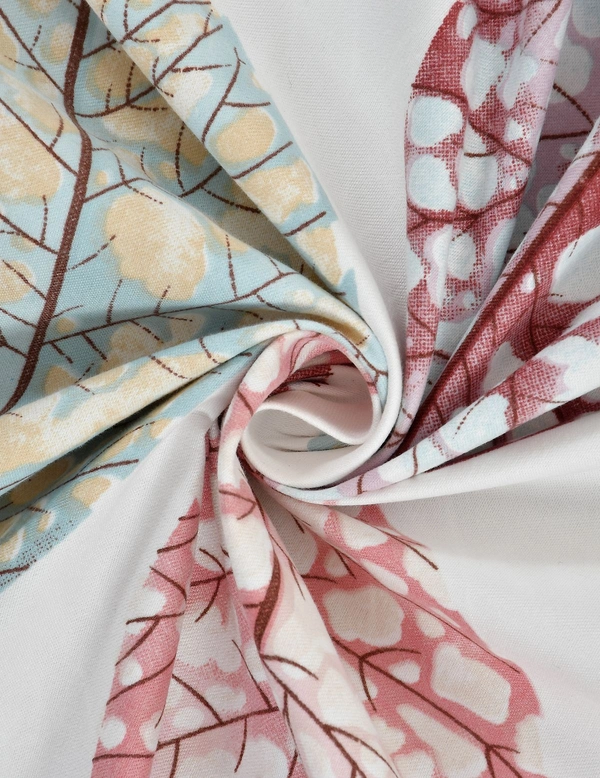 MORADO Glace Cotton King Size Bedsheet with 2 Pillow Covers with Frill (108x108, Inches) - 108x108 Inches, Offwhite