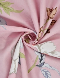 MORADO Glace Cotton King Size Bedsheet with 2 Pillow Covers with Frill (108x108, Inches) - 108x108 Inches, Pink