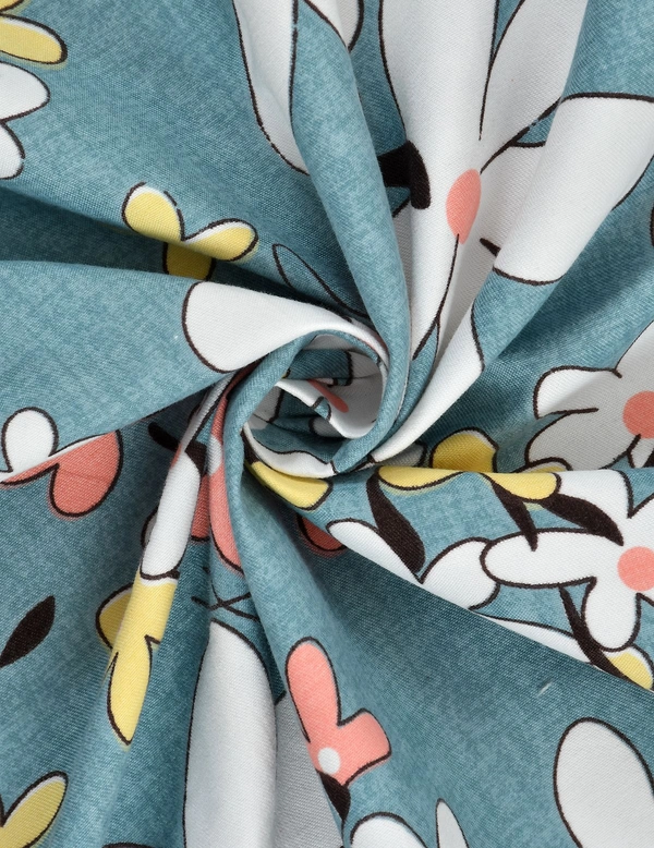 MORADO Glace Cotton King Size Bedsheet with 2 Pillow Covers with Frill (108x108, Inches) - 108x108 Inches, Grey