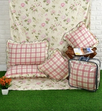 MORADO Glace Cotton 5 Pcs Frill Bedding Set | Double Bed Size Bedsheet With 2 Pillow Covers And 2 Filled Cushions (108x108 Inches - Off White) - 108x108 Inches, Off White