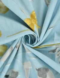 MORADO Glace Cotton 5 Pcs Frill Bedding Set | Double Bed Size Bedsheet With 2 Pillow Covers And 2 Filled Cushions (108x108 Inches - Blue) - 108x108 Inches, Blue