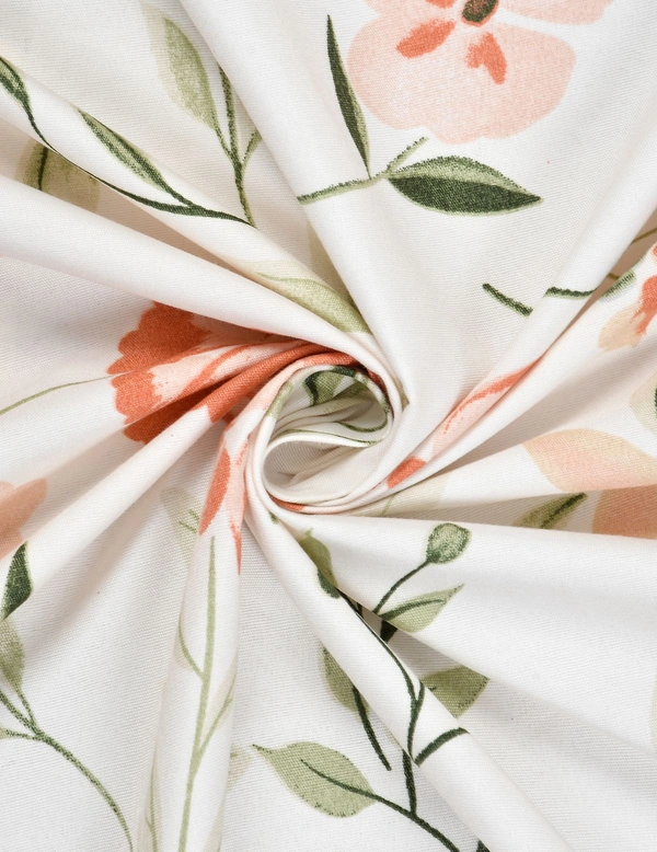 MORADO Glaace Cotton 5 Pcs Frill Bedding Set | Double Bed Size Bedsheet with 2 Pillow Covers and 2 Filled Cushions (90x100 Inches - Offwhite) - 90x100 Inches, Offwhite