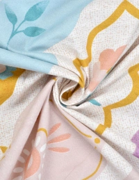 MORADO Glace Cotton 5 Pcs Frill Bedding Set | Double Bed Size Bedsheet with 2 Pillow Covers and 2 Filled Cushions (90x100 Inches - Purple) - 90x100 Inches, Puprle