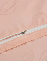 MORADO Glace Cotton Double Duvet Cover/Rajai Cover/Blanket Cover with Zipper (90x100 Inches, Peach Leaf) - 90x100 Inches, Peach