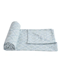 MORADO Glace Cotton Double Duvet Cover/Rajai Cover/Blanket Cover with Zipper (90x100 Inches) - 90x100 Inches, Blue