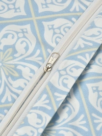 MORADO Glace Cotton Double Duvet Cover/Rajai Cover/Blanket Cover with Zipper (90x100 Inches) - 90x100 Inches, Blue