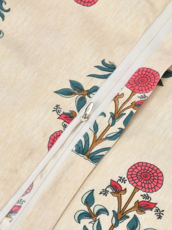 MORADO Glace Cotton Double Duvet Cover/Rajai Cover/Blanket Cover with Zipper (90x100 Inches) - 90x100 Inches, Pink