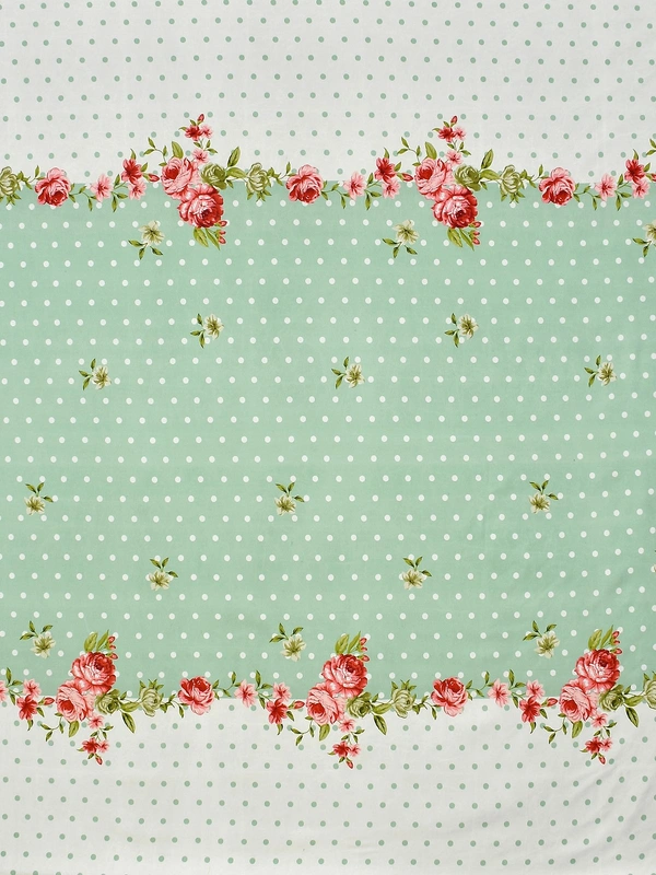 MORADO Glace Cotton Double Duvet Cover/Rajai Cover/Blanket Cover with Zipper (90x100 Inches) - 90x100 Inches, Green