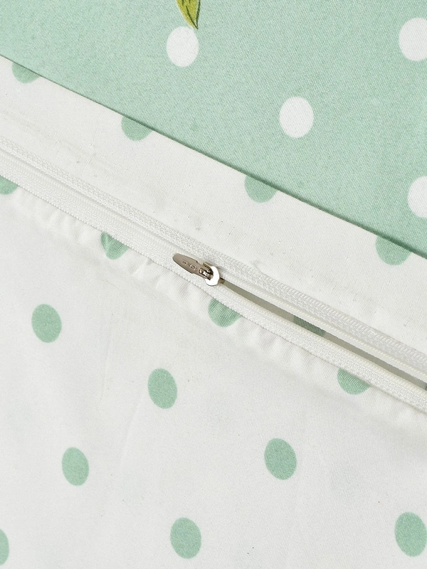 MORADO Glace Cotton Double Duvet Cover/Rajai Cover/Blanket Cover with Zipper (90x100 Inches) - 90x100 Inches, Green