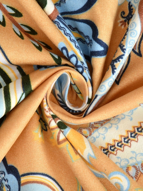 MORADO Glace Cotton Single Duvet Cover/Rajai Cover/Blanket Cover with Zipper (60x90 Inches) - 60x90 Inches, Mustard