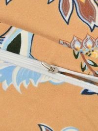 MORADO Glace Cotton Single Duvet Cover/Rajai Cover/Blanket Cover with Zipper (60x90 Inches) - 60x90 Inches, Mustard