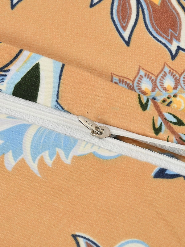 MORADO Glace Cotton Single Duvet Cover/Rajai Cover/Blanket Cover with Zipper (60x90 Inches) - 60x90 Inches, Mustard