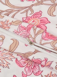 MORADO Glace Cotton Single Duvet Cover/Rajai Cover/Blanket Cover with Zipper (60x90 Inches) - 60x90 Inches, Pink