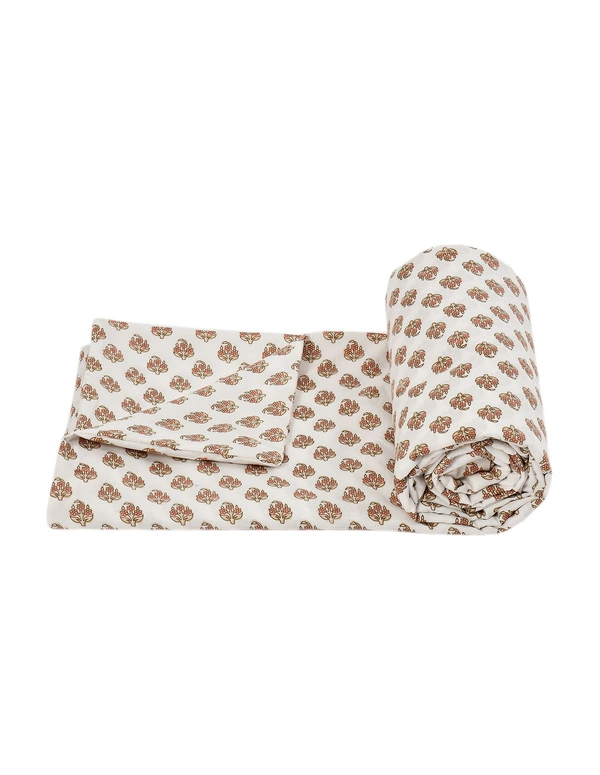 MORADO Glace Cotton Single Duvet Cover/Rajai Cover/Blanket Cover with Zipper (60x90 Inches) - 60x90 Inches, Offwhite