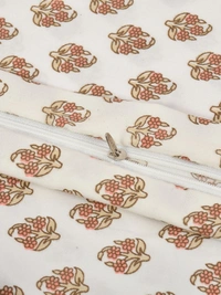 MORADO Glace Cotton Single Duvet Cover/Rajai Cover/Blanket Cover with Zipper (60x90 Inches) - 60x90 Inches, Offwhite