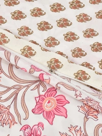 MORADO Glace Cotton Double Duvet Cover/Rajai Cover/Blanket Cover with Zipper (90x100 Inches) - 90x100 Inches, Pink