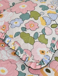 MORADO Poly Cotton Luxury Ultrasonic Printed Lightweight All Season Bedspreads/Quilted Bed Cover With 2 King Size Pillow Covers - (90x100 inches - Pink) - 90x100 Inches, Pink