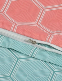 MORADO Glace Cotton Single Bed Size Reversible Duvet Cover/Quilt Cover/Rajai Cover/Blanket Cover with Zipper (60x90 Inches, Carrot Green) - 60x90 Inches, Green Carrot