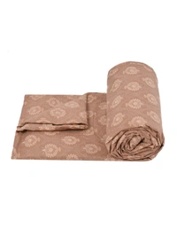 MORADO Glace Cotton Single Duvet Cover/Rajai Cover/Blanket Cover with Zipper (60x90 Inches) - 60x90 Inches, Brown