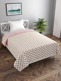 MORADO Glace Cotton Single Duvet Cover/Rajai Cover/Blanket Cover with Zipper (60x90 Inches) - 60x90 Inches, Pink