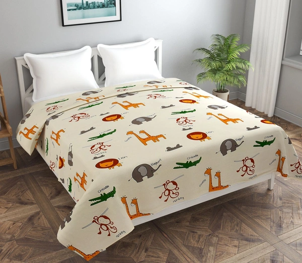 MORADO Glace Cotton Double Bed Quilt Cover / Duvet Cover / Rajai Cover / Blanket Cover with Zipper (90x100 Inches)