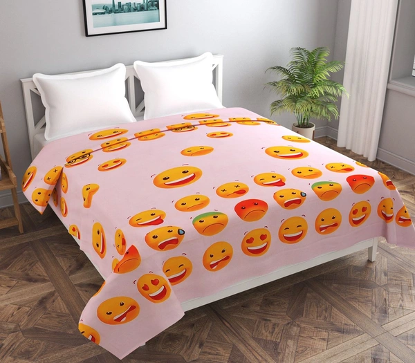 MORADO Glace cotton Double Bed Quilt Cover / Duvet Cover / Rajai Cover / Blanket Cover with Zipper (90x100 Inches) - Pink