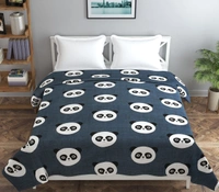 MORADO Glace Cotton Double Bed Quilt Cover / Duvet Cover / Rajai Cover / Blanket Cover with Zipper (90x100 Inches) - Black