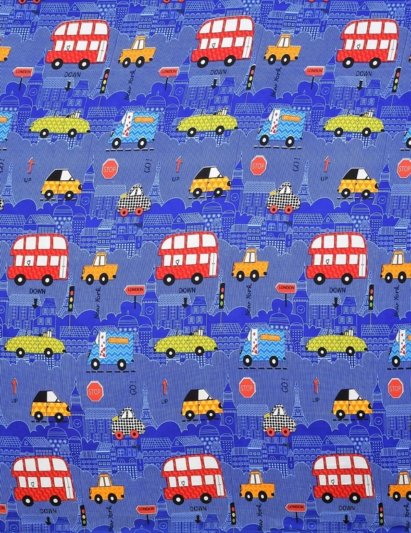 MORADO Glace Cotton Double Bed Quilt Cover / Duvet Cover / Rajai Cover / Blanket Cover with Zipper (90x100 Inches) - Blue