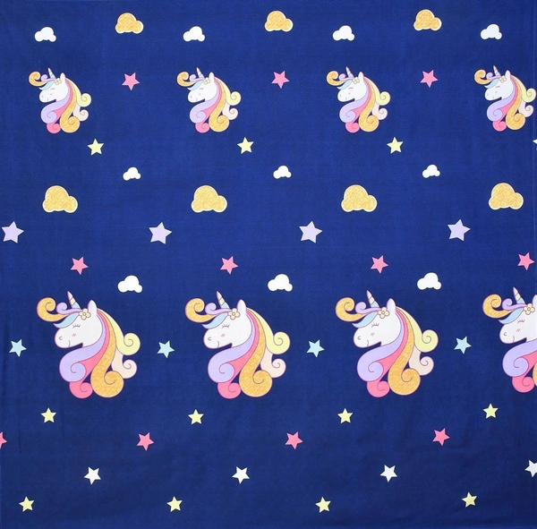 MORADO Glace Cotton Double Bed Quilt Cover / Duvet Cover / Rajai Cover / Blanket Cover with Zipper (90x100 Inches) - Blue