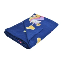 MORADO Glace Cotton Double Bed Quilt Cover / Duvet Cover / Rajai Cover / Blanket Cover with Zipper (90x100 Inches) - Blue