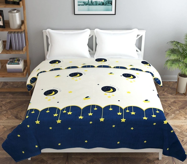 MORADO Glace Cotton Double Bed Quilt Cover / Duvet Cover / Rajai Cover / Blanket Cover with Zipper (90x100 Inches) - Multicolor