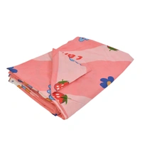 MORADO Glace Cotton Double Bed Quilt Cover / Duvet Cover / Rajai Cover / Blanket Cover with Zipper (90x100 Inches) - Pink