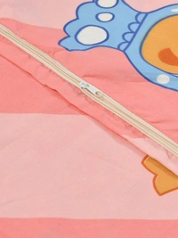 MORADO Glace Cotton Double Bed Quilt Cover / Duvet Cover / Rajai Cover / Blanket Cover with Zipper (90x100 Inches) - Pink