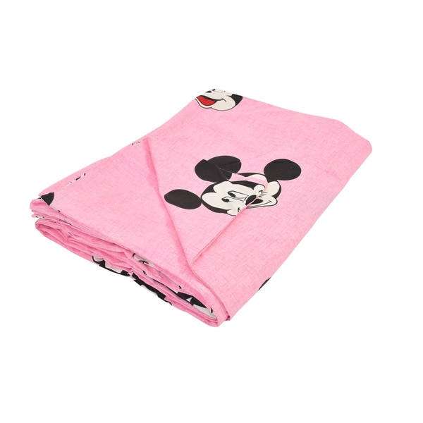 MORADO Glace Cotton Double Bed Quilt Cover / Duvet Cover / Rajai Cover / Blanket Cover with Zipper (90x100 Inches) - Pink