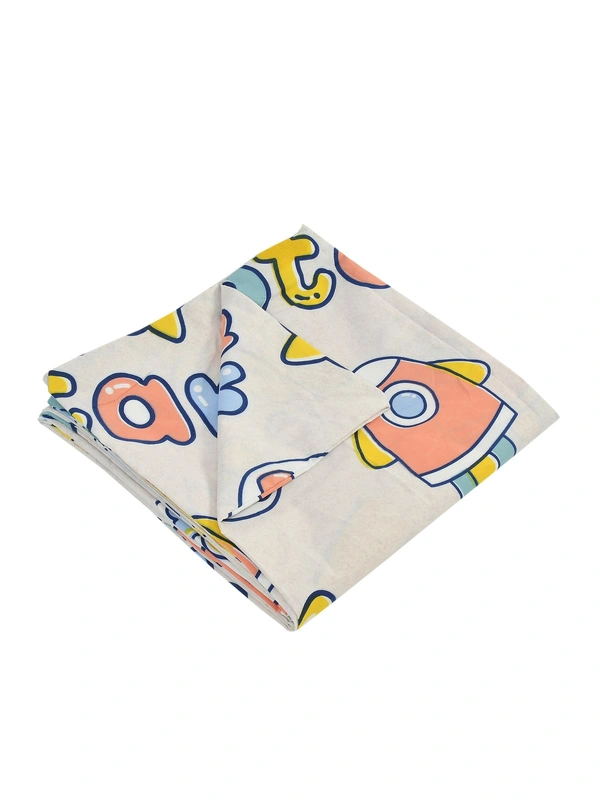 MORADO Glace Cotton Double Bed Quilt Cover / Duvet Cover / Rajai Cover / Blanket Cover with Zipper (90x100 Inches) - Offwhite