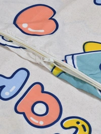 MORADO Glace Cotton Double Bed Quilt Cover / Duvet Cover / Rajai Cover / Blanket Cover with Zipper (90x100 Inches) - Offwhite