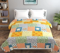 MORADO Glace Cotton Double Bed Quilt Cover / Duvet Cover / Rajai Cover / Blanket Cover with Zipper (90x100 Inches) - Multicolor