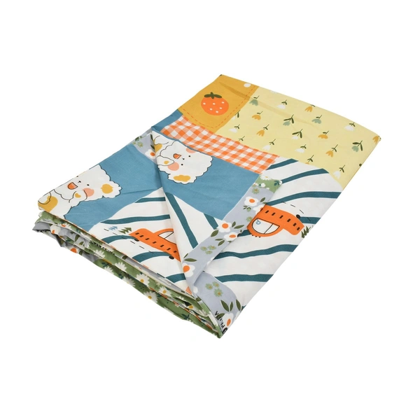 MORADO Glace Cotton Double Bed Quilt Cover / Duvet Cover / Rajai Cover / Blanket Cover with Zipper (90x100 Inches) - Multicolor